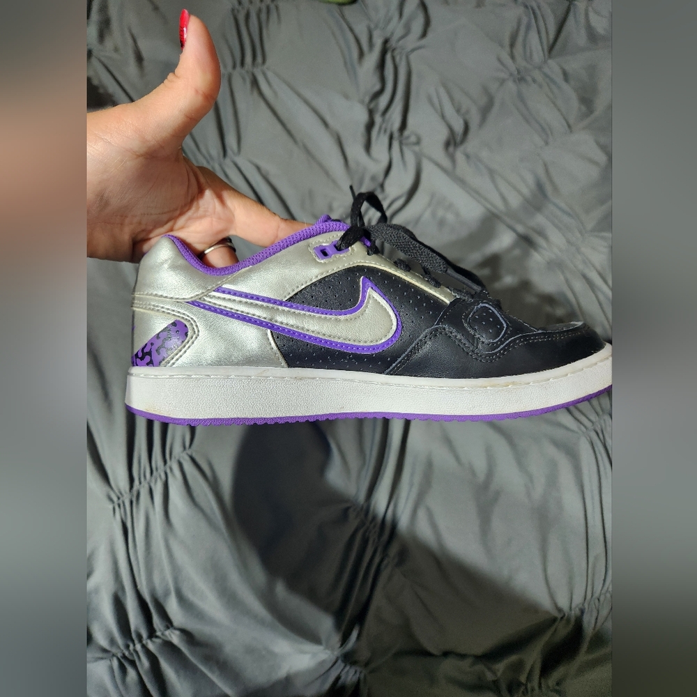 Nike Black and Purple Sneakers